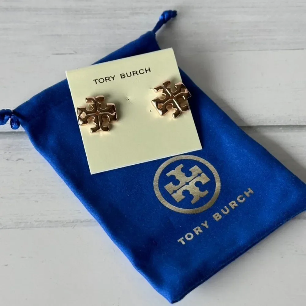 TORY BURCH Kira Stud Earrings - Rose Gold
